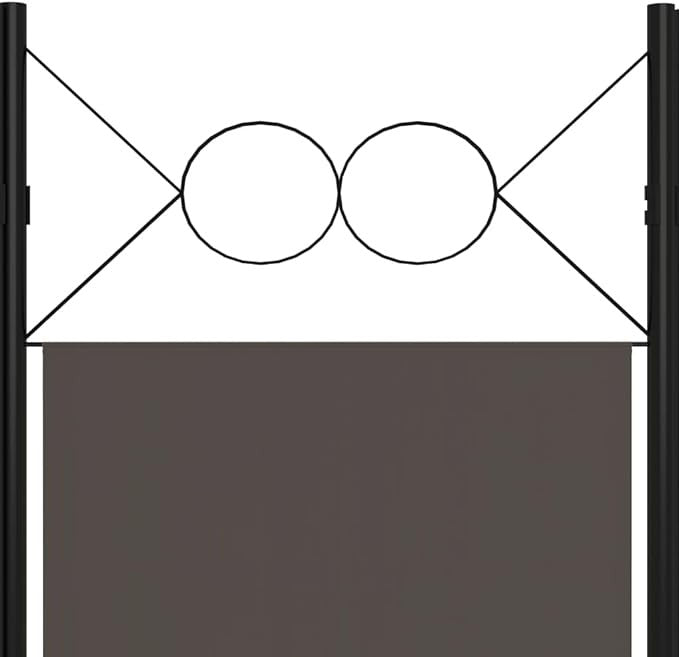 Anthracite Grey 3 Panel Room Divider 180cm Folding Privacy Screen