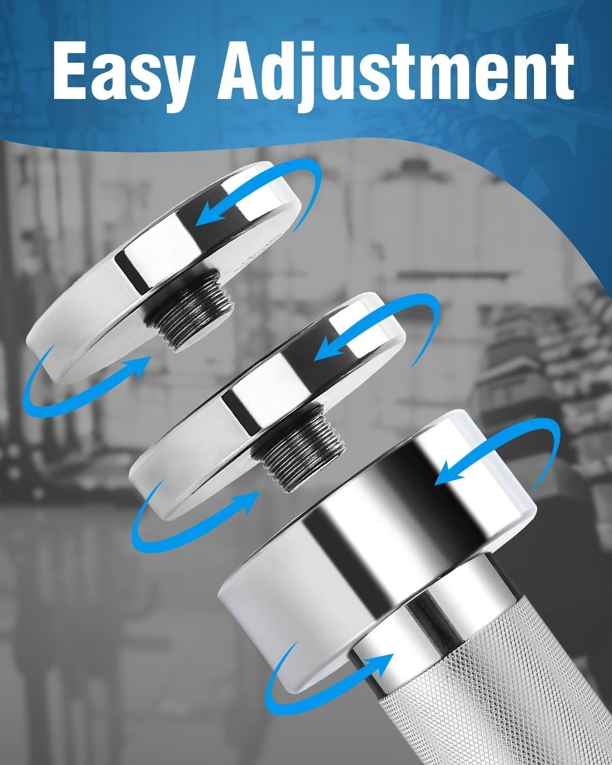 Adjustable Steel Dumbbells Set 2pcs 1–10kg Compact Home Gym Weights