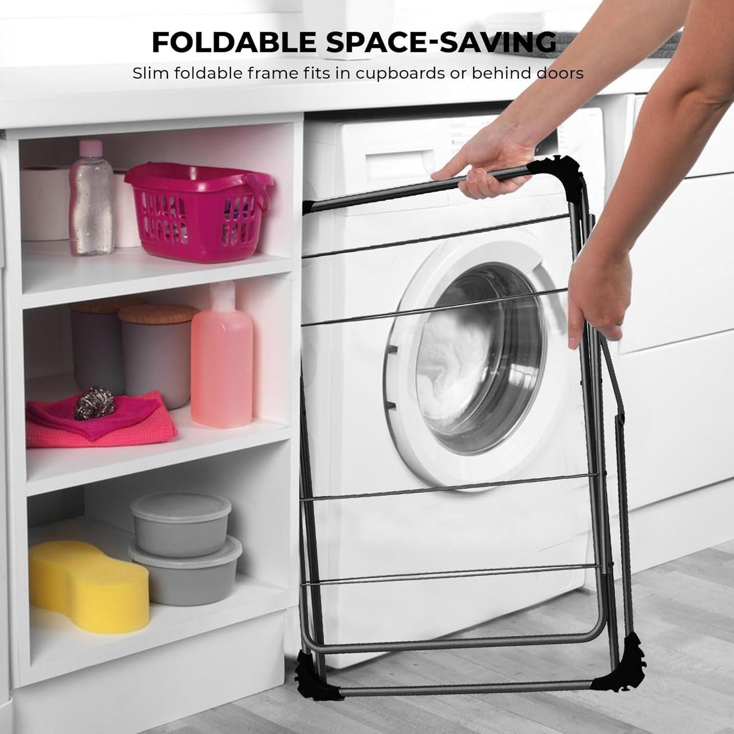 3 Tier Clothes Airer Folding Laundry Drying Rack Space Saving Indoor Outdoor