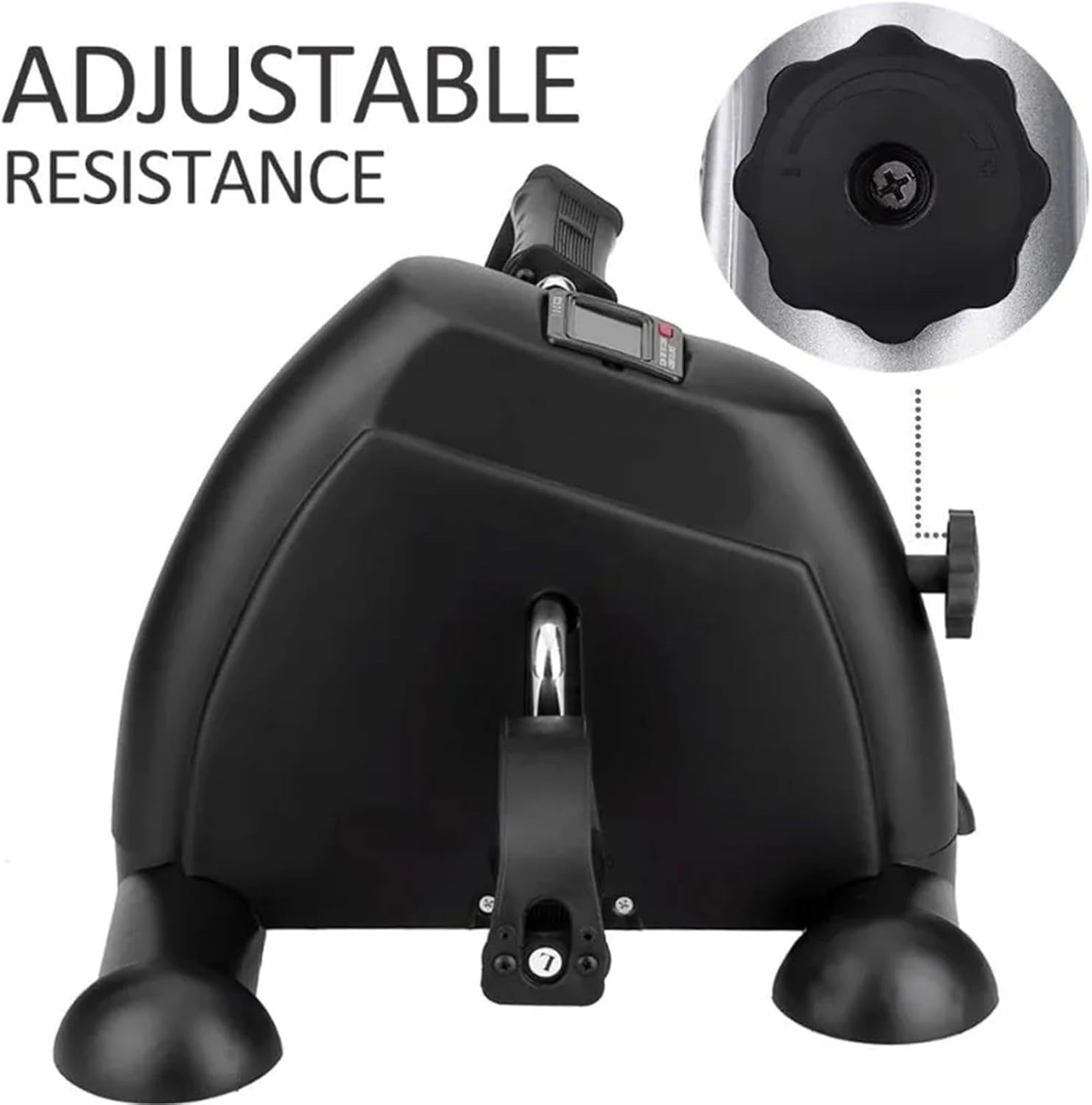 Mini Under Desk Pedal Exerciser LCD Adjustable Resistance Seated Bike