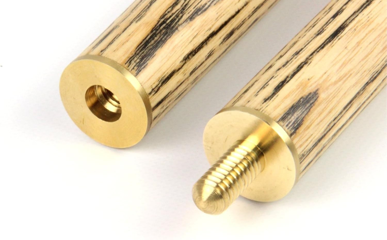 57in Hand Spliced English Pool Cue 2pc 7.5mm Tip Ash Ebony + Extension