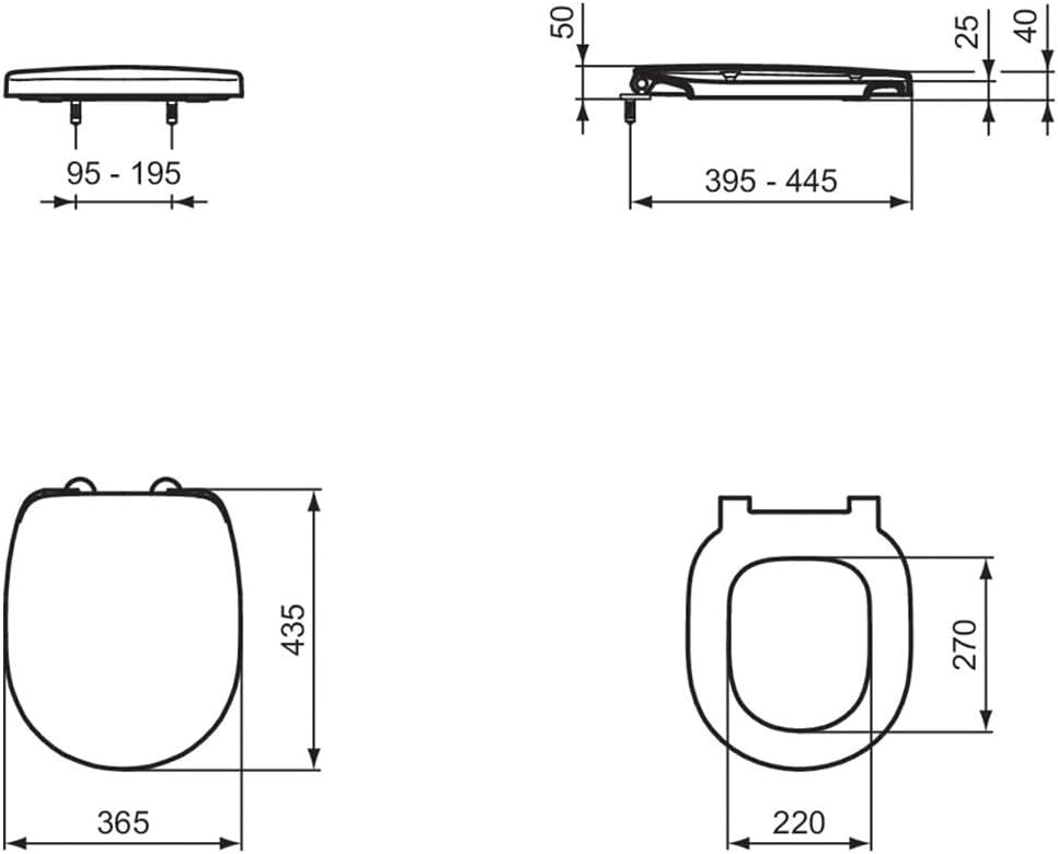 Concept Round Wrapover Toilet Seat White Gloss Soft Close Quick Release