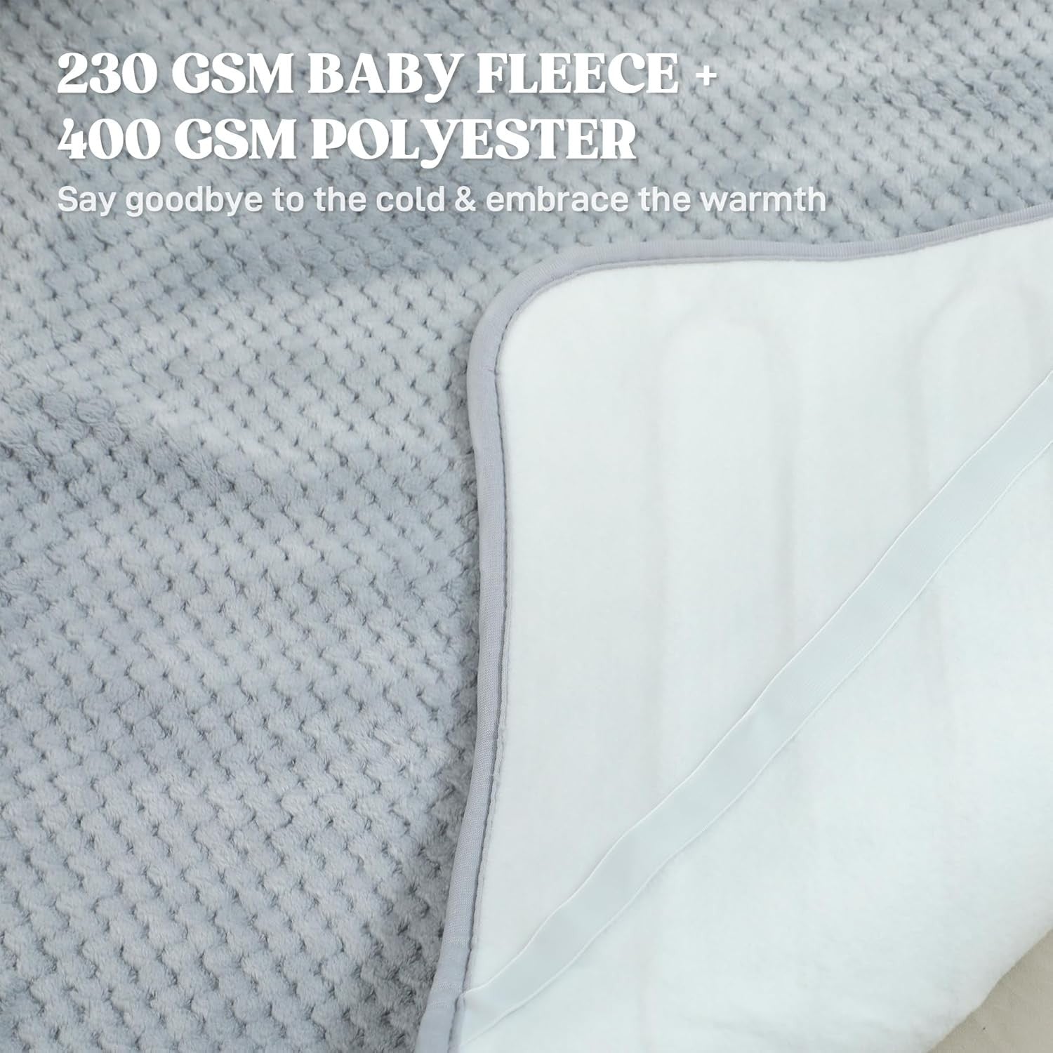 Electric Heated Throw Blanket 140x160cm Dual Control Soft Fleece Fast Heat