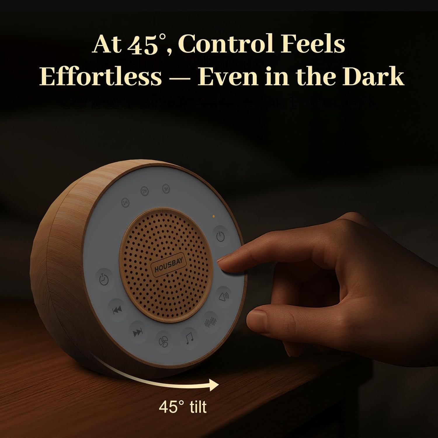 White Noise Machine for Sleeping, 31 Soothing Nature Sounds, Wood Design
