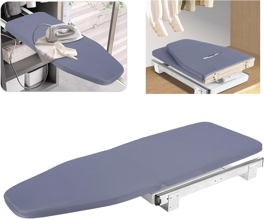 Pull Out Sliding Ironing Board 180° Rotating Fold Away Drawer Mount