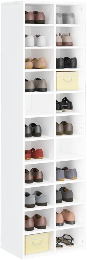 Space-Saving Shoe Storage Cabinet with 22 Shelves, Easy Assemble, Wall-Mount