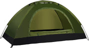 2 Person Lightweight Camping Tent Aluminium Poles Army Green