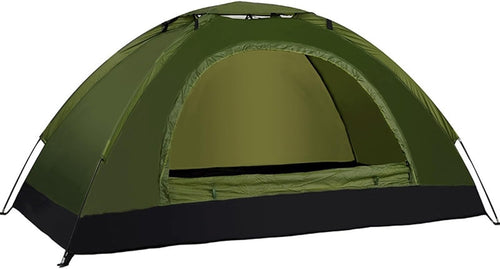 2 Person Lightweight Camping Tent Aluminium Poles Army Green