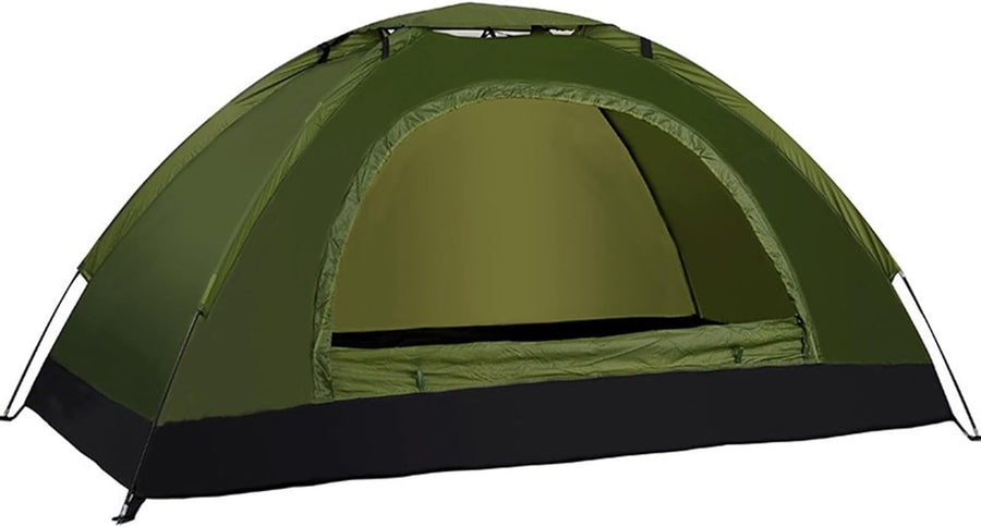 2 Person Lightweight Camping Tent Aluminium Poles Army Green
