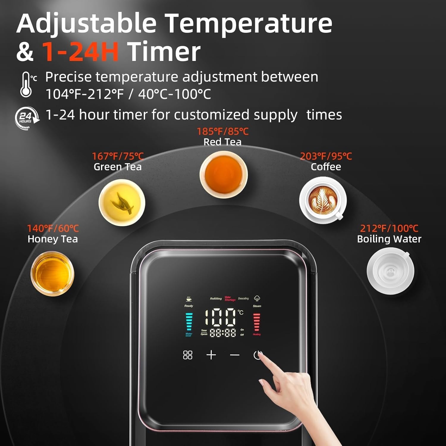 12L Commercial Hot Water Dispenser Stainless Steel Fast Heat Digital Control