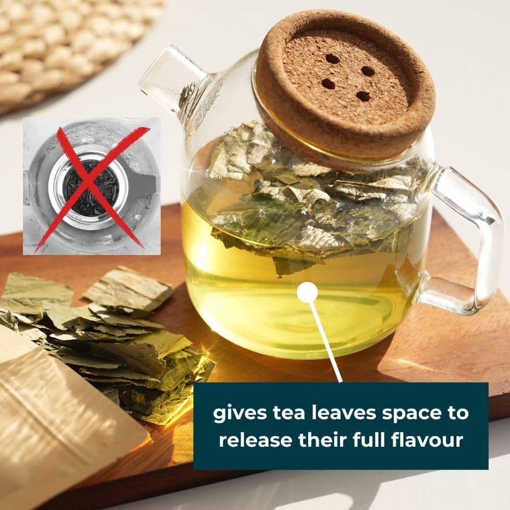 Glass Teapot 800ml Loose Leaf Tea Pot Borosilicate Infuser Strainer