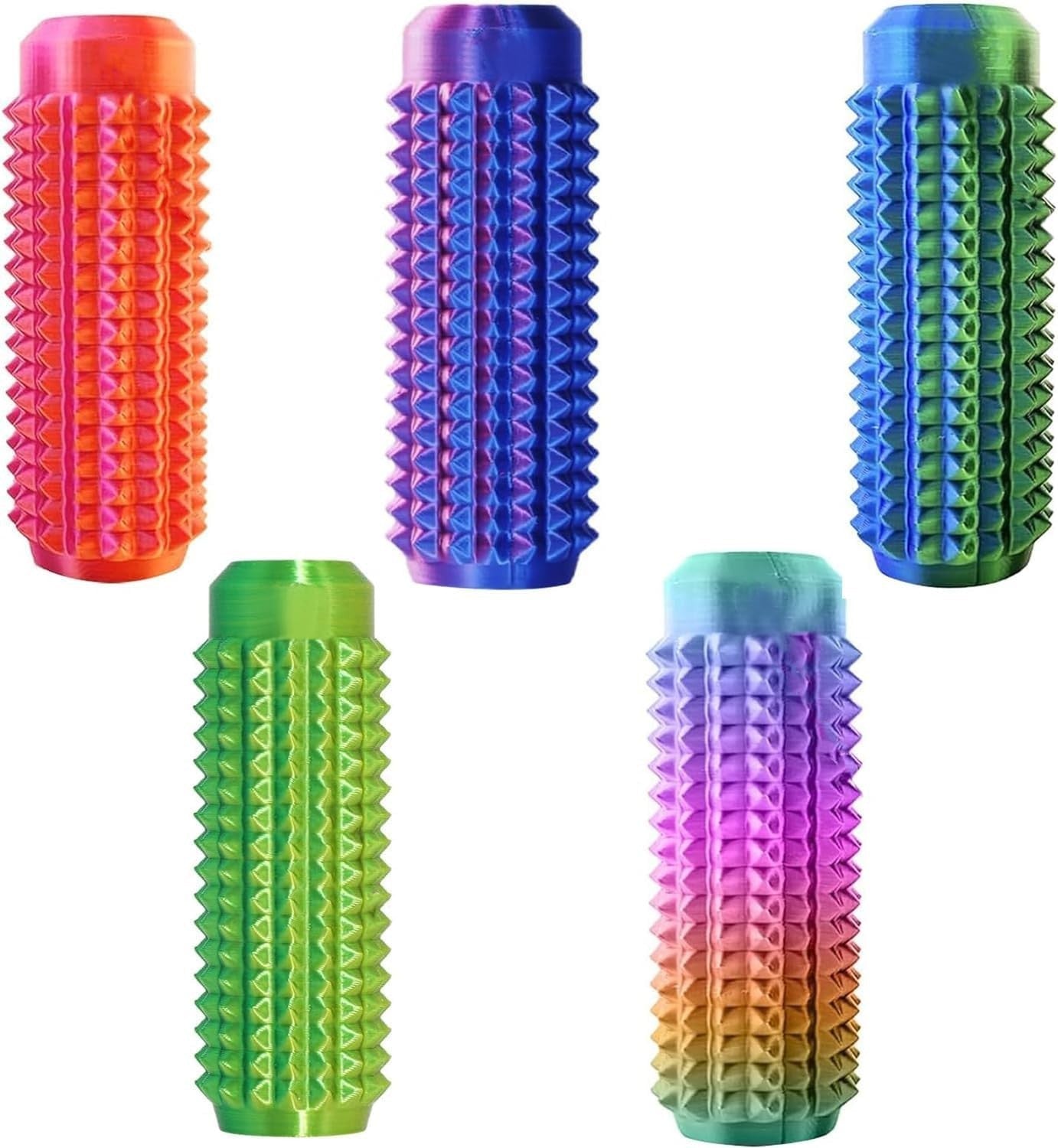 5PCS Spiky Pain Stim Fidget Toys Anxiety Relief Pocket Sensory Keychain