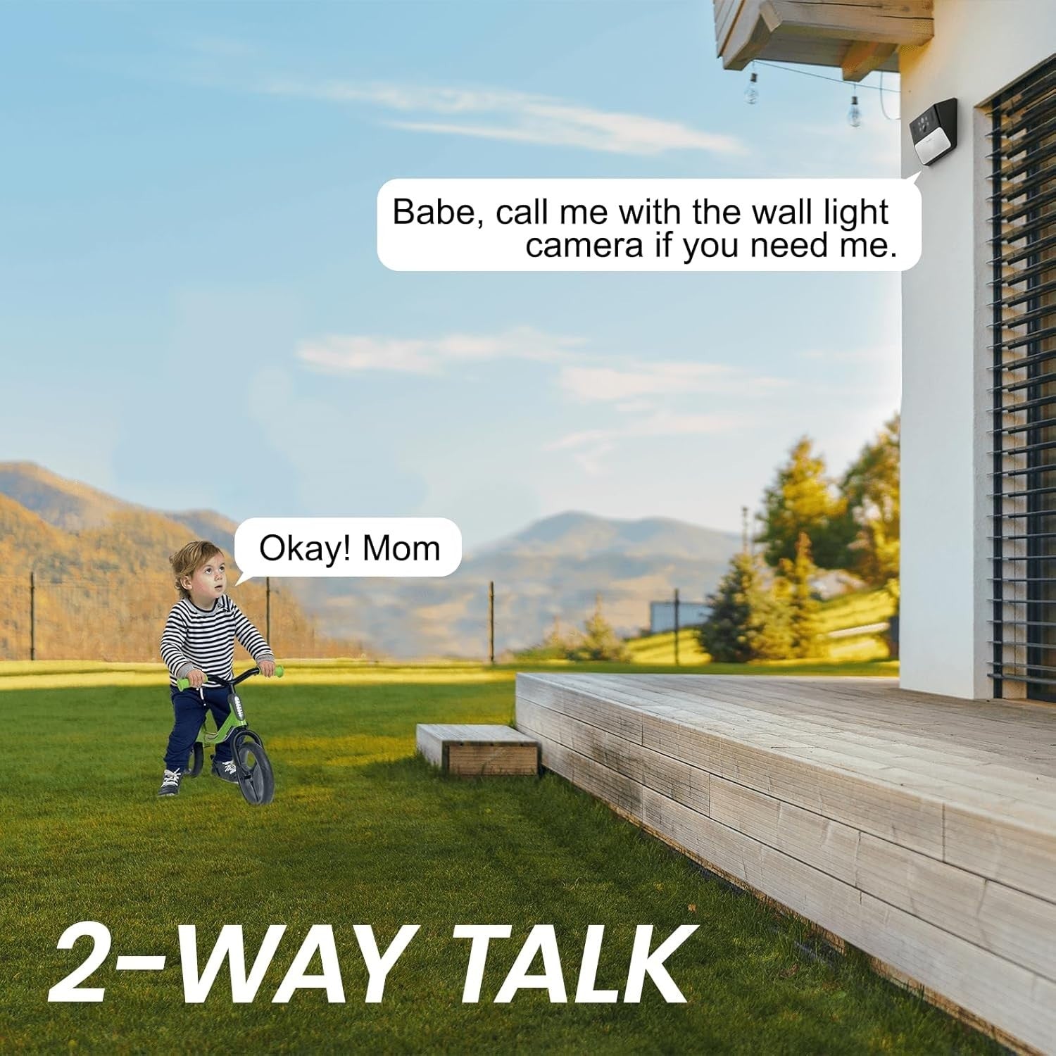 2 Pack Solar Wall Light Security Camera 2K Wireless PIR Night Vision