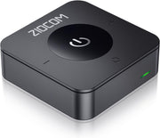 Bluetooth 5.0 Transmitter Receiver Black Dual Link Optical RCA