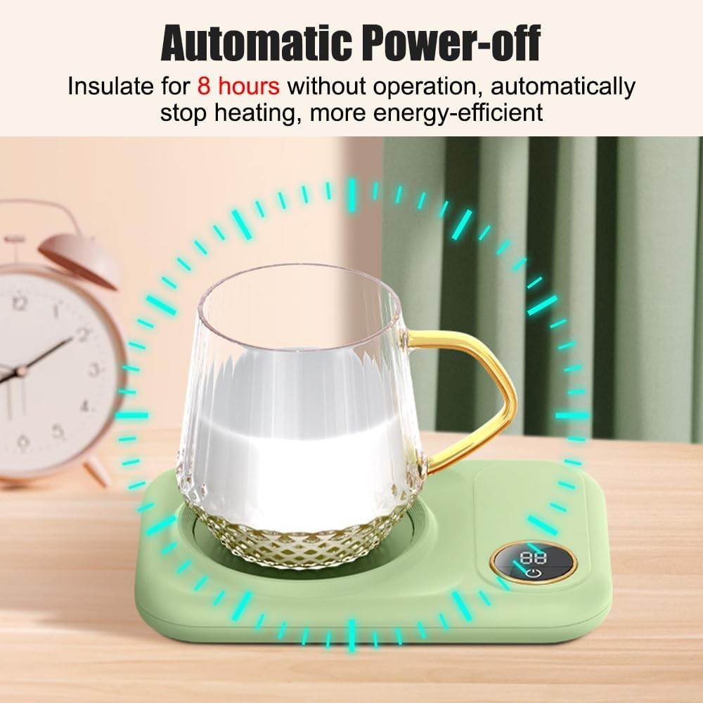 USB Coffee Cup Warmer 10W Desk Heater 3 Heat Levels Timer