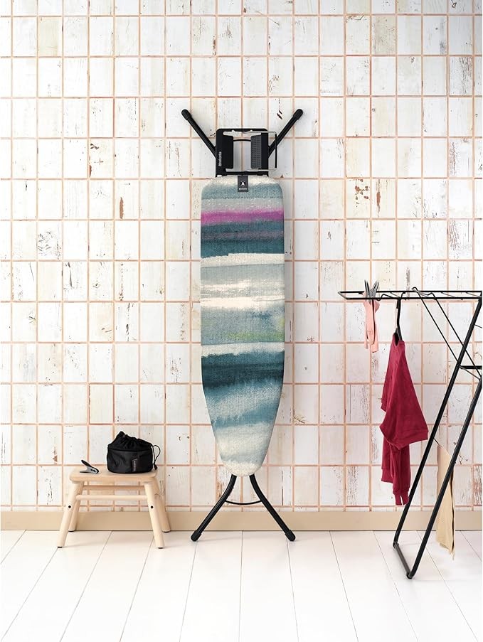 Compact Ironing Board 110x30cm Adjustable Height Non Slip Foldable