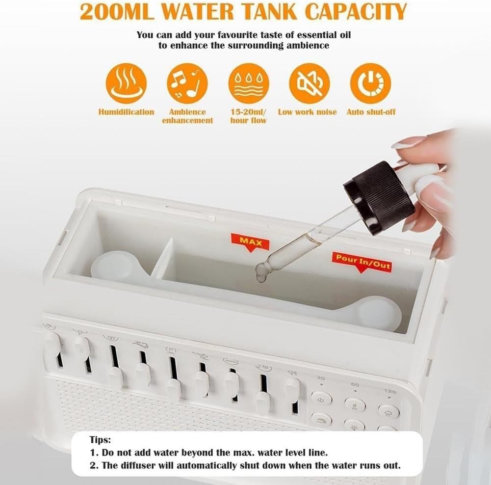 4-in-1 White Noise Machine with Bluetooth Speaker Humidifier & Night Light