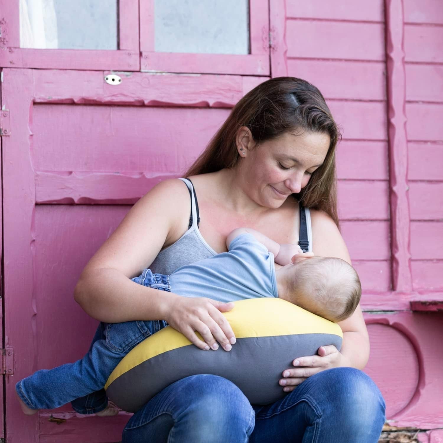 Breastfeeding Nursing Pillow Support Cushion Removable Washable Cover 39”