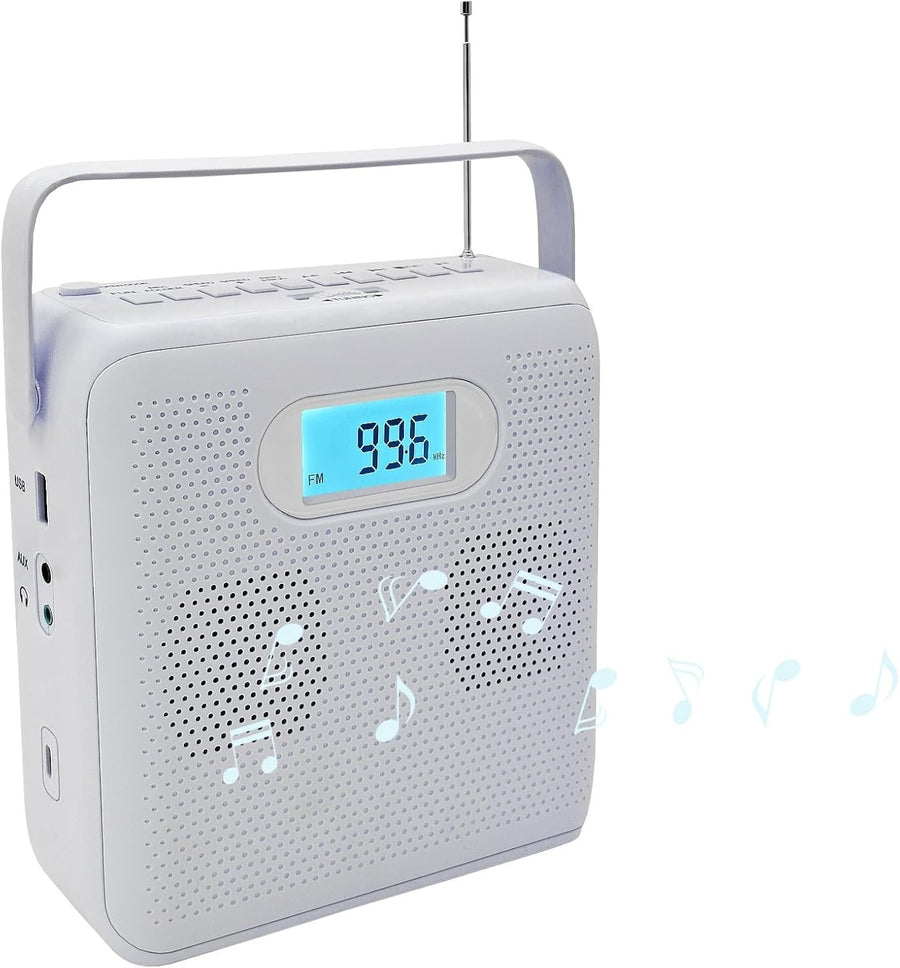Portable CD Player Bluetooth FM Radio USB Recording HiFi Speakers LCD