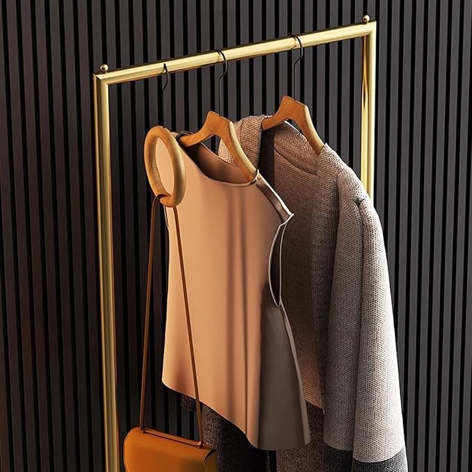 Gold Black Marble Base Clothes Rack Nordic Modern Garment Organizer Stand