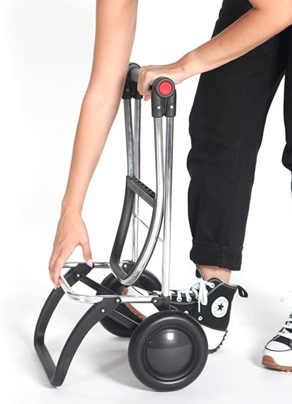 Foldable 2-Wheel Aluminium Shopping Trolley | Large Capacity Cart