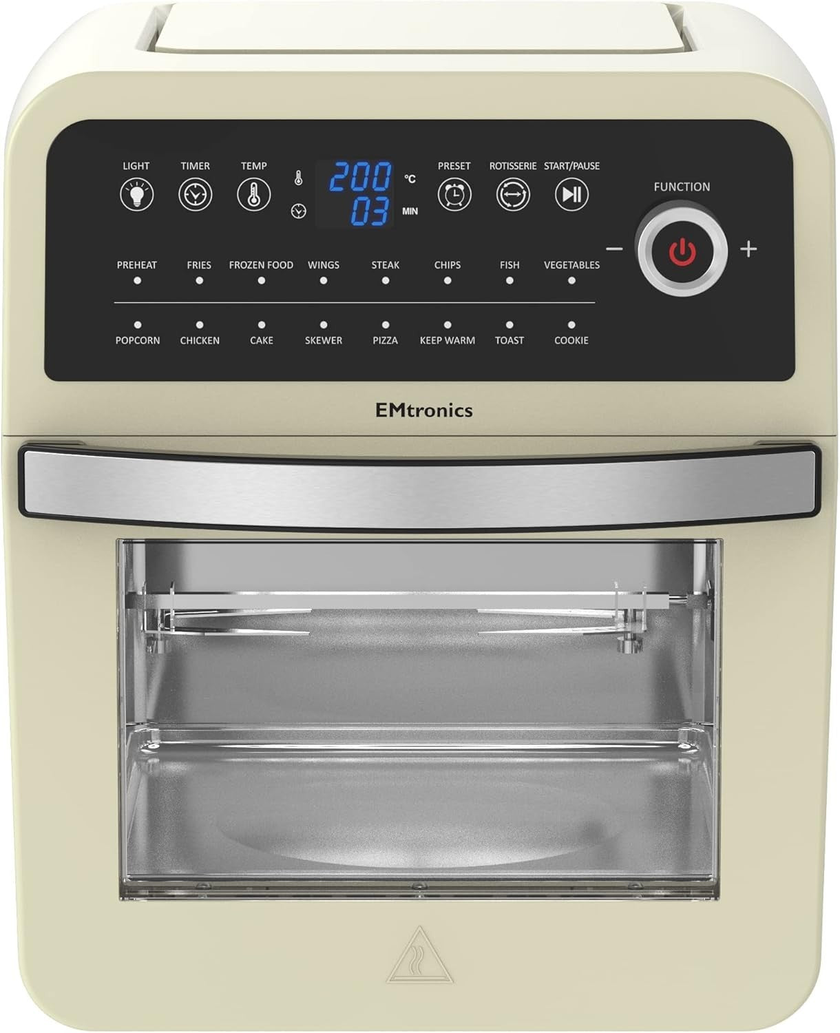 Cream Air Fryer Set 12L Digital Oven + 4.5L Drawer Low Fat Cooker