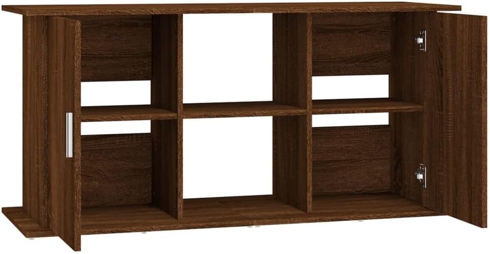 Spacious Fish Tank Cabinet Stand Brown Oak Storage 121x41x58cm