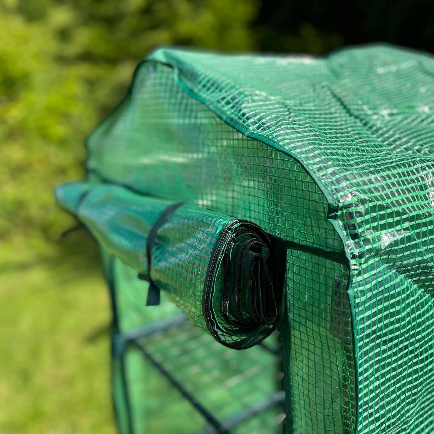 4 Tier Reinforced Greenhouse Cover Heavy Duty with Roll-Up Door 49x69x160cm