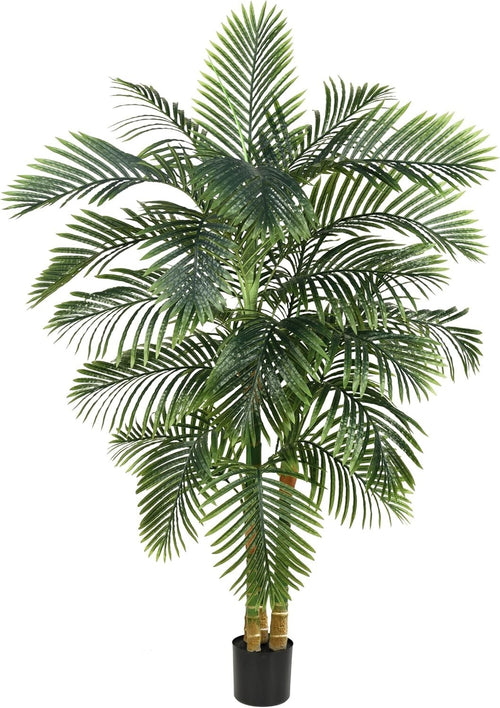 180cm Artificial Golden Cane Palm Tree with Black Planter Home Garden Décoration
