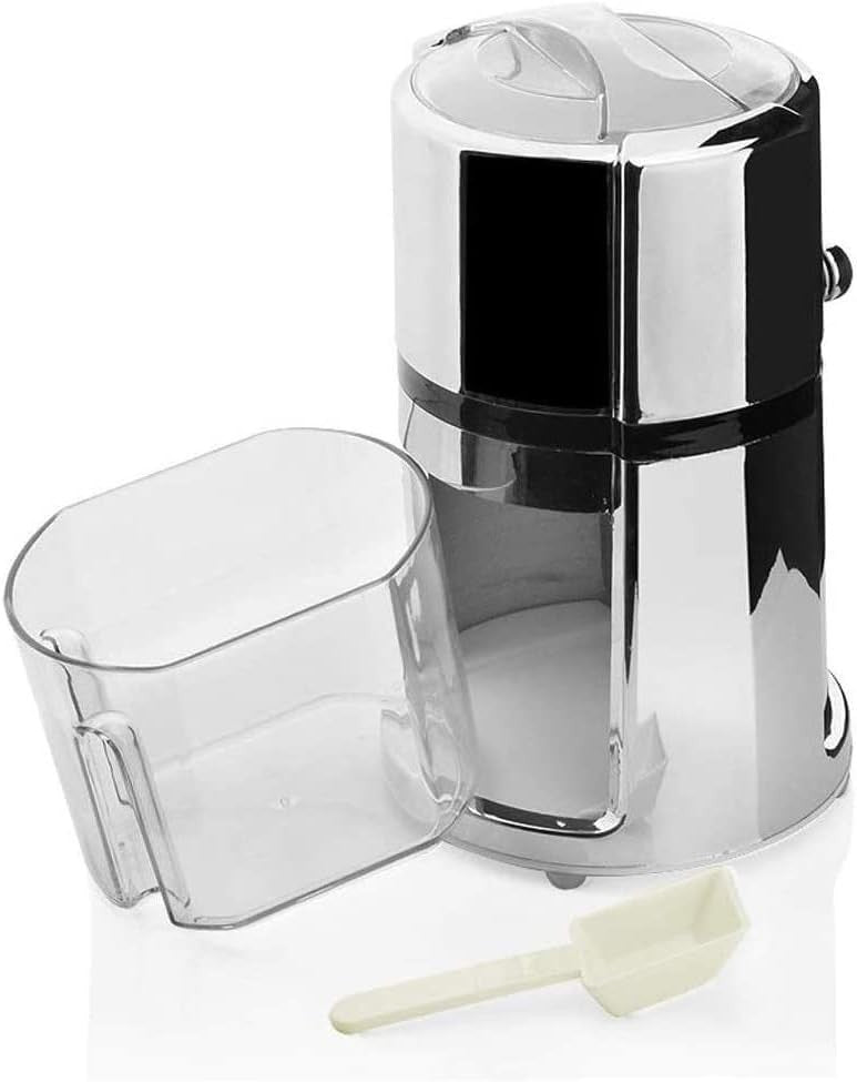 Manual Ice Crusher Stainless Steel Hand Crank Shaved Ice Maker Cocktails