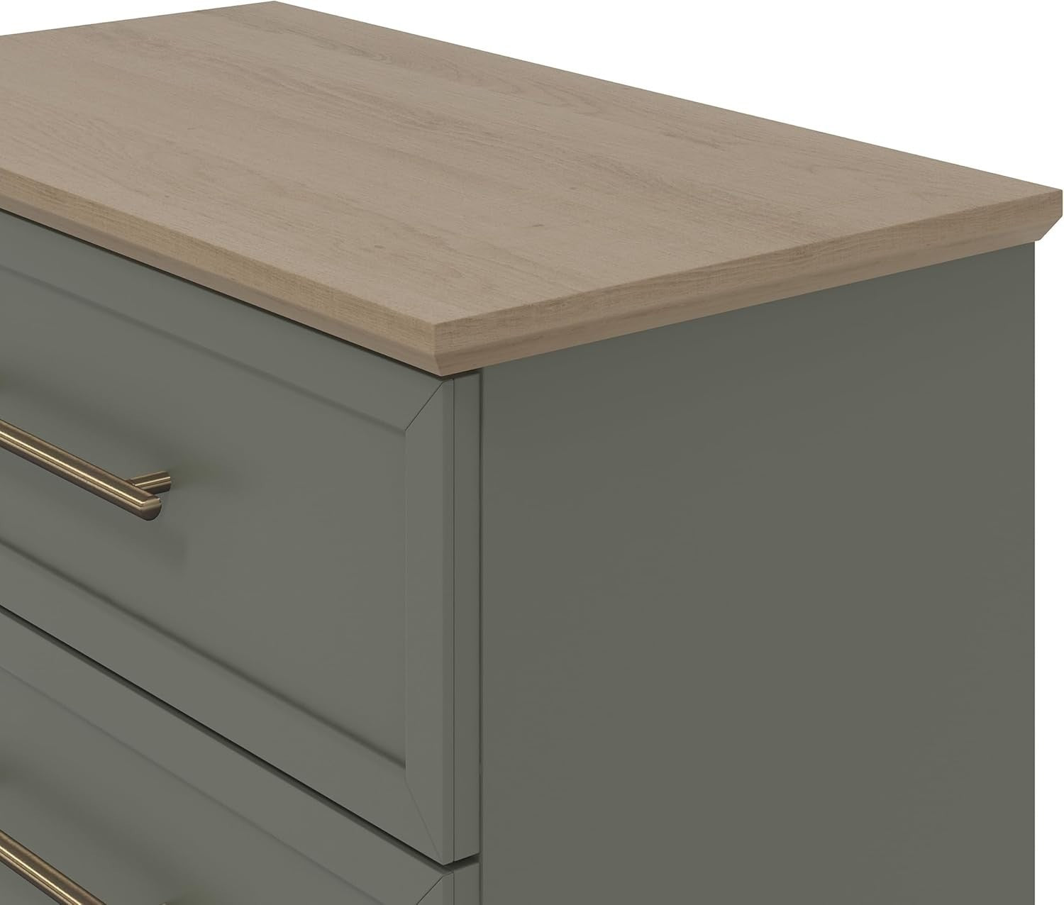 4 Drawer Storage Chest - Bedroom, Hallway & Entryway Organizer, Kale Green
