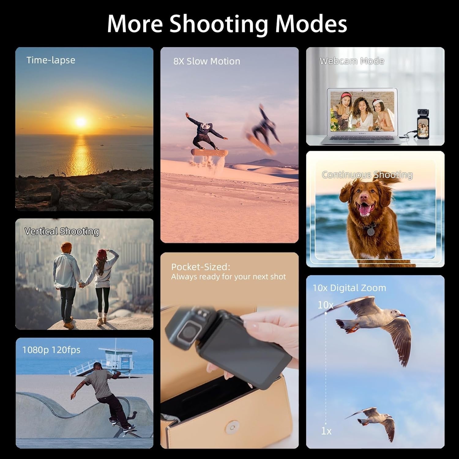 5K Vlogging Camcorder Touchscreen Night Vision WiFi Camera