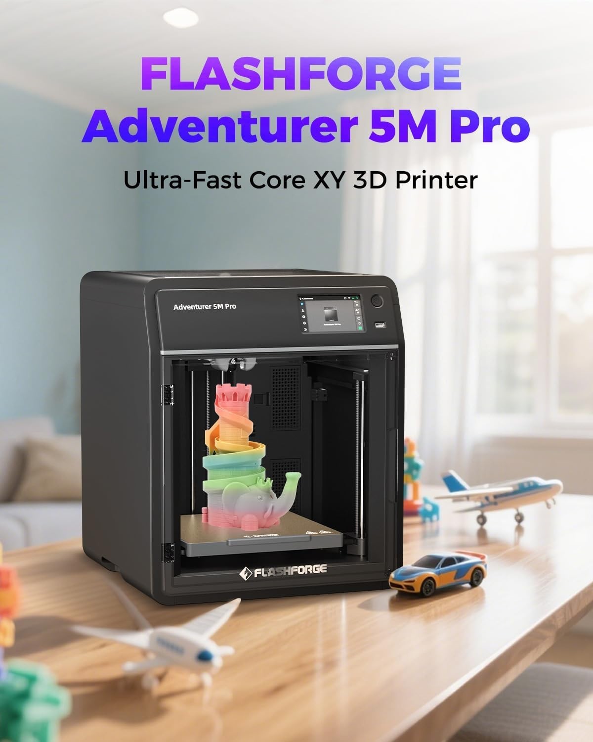 High-Speed CoreXY 3D Printer 600mm/s Auto Level Quiet Enclosed