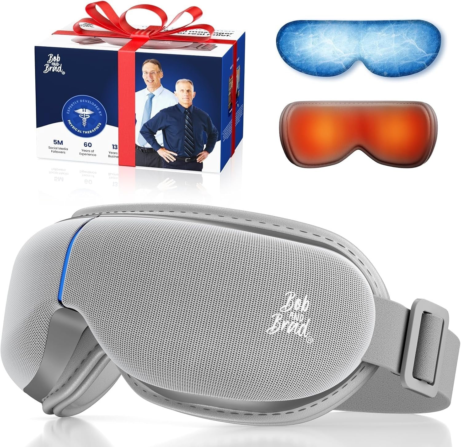 Eye Massager with Heat & Cooling Electric Eye Mask for Migraine Relief