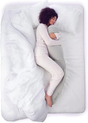 Pregnancy Pillow Full Body Support Curved Maternity Sleep Cushion Grey