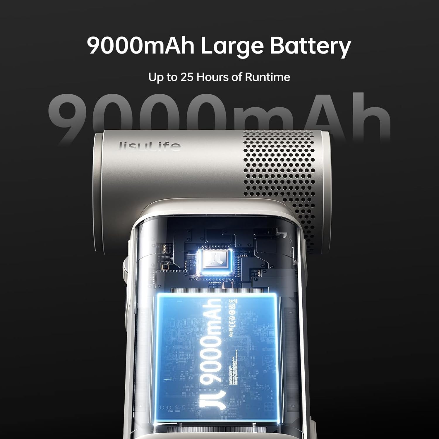 Handheld Rechargeable Turbo Fan 100Speed 9000mAh Powerbank Compact Cooling Brown