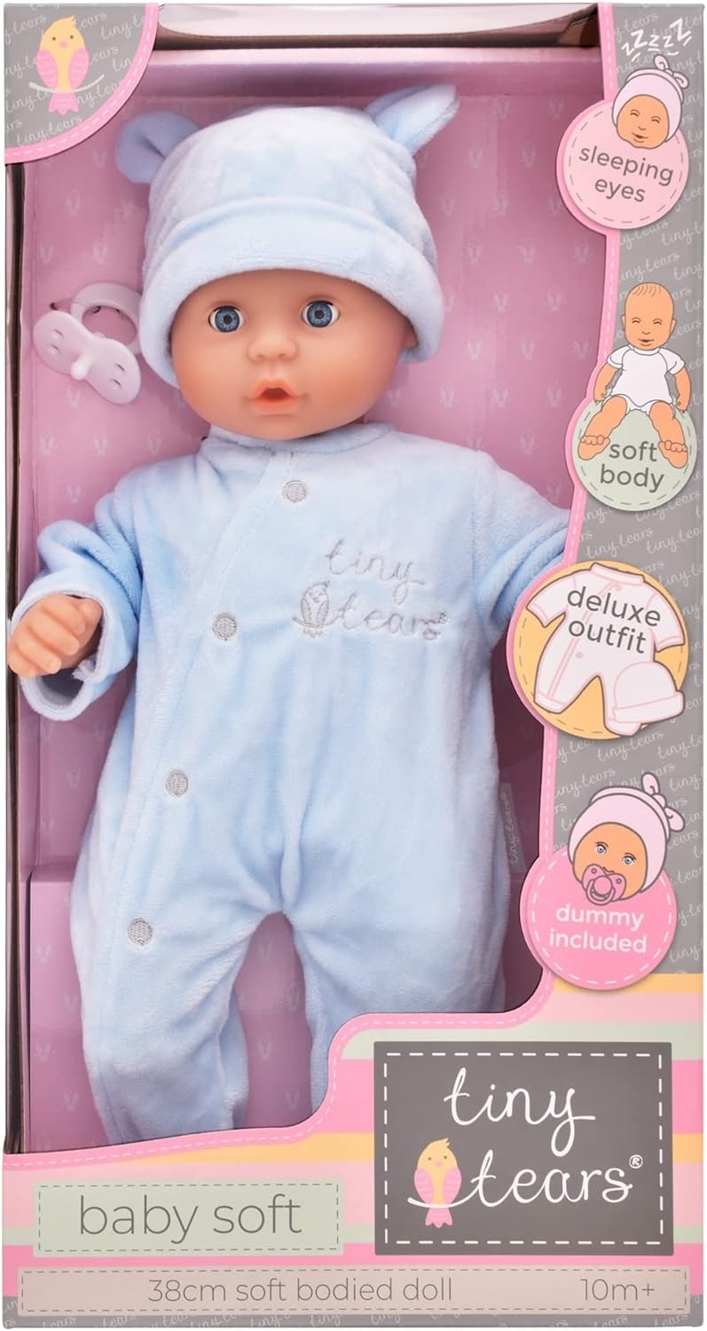 Soft Baby Doll 38cm with Sleeping Eyes Dummy Cuddly Toddler Toy