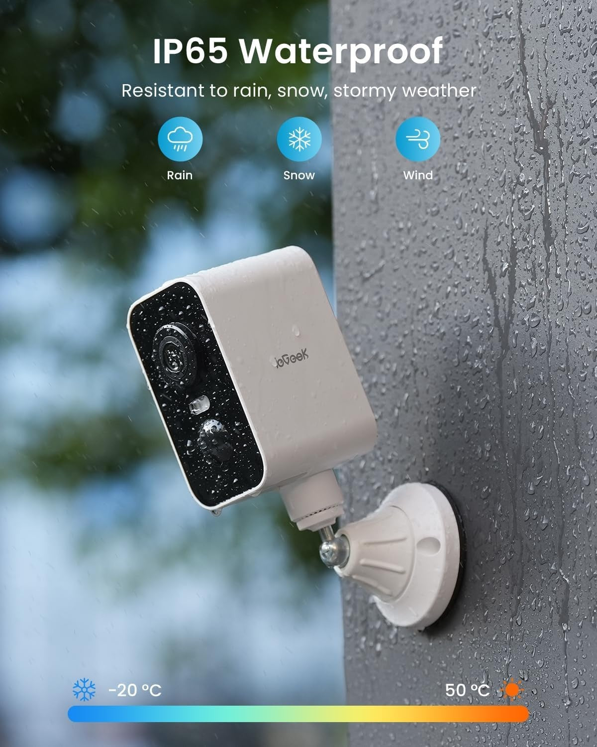 Wireless 2K Security Camera Outdoor Magnetic Battery CCTV WiFi IP65