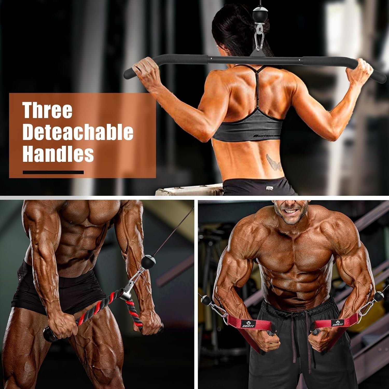 Cable Pulley System Gym LAT Pulldown Tricep Bicep Trainer