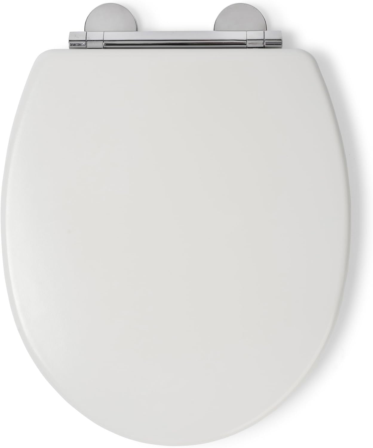 Lugano White Wooden Toilet Seat Oval Soft Close Quick Release Antibacterial