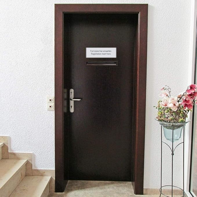 Wall Mounted Steel Mailbox Brown | Lockable Post Box | Slim Design 360x320mm