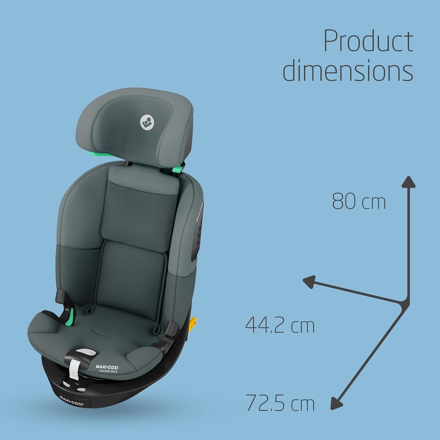 360° Swivel Baby Car Seat i-Size ISOFIX 0–12 Years Rear Forward Facing