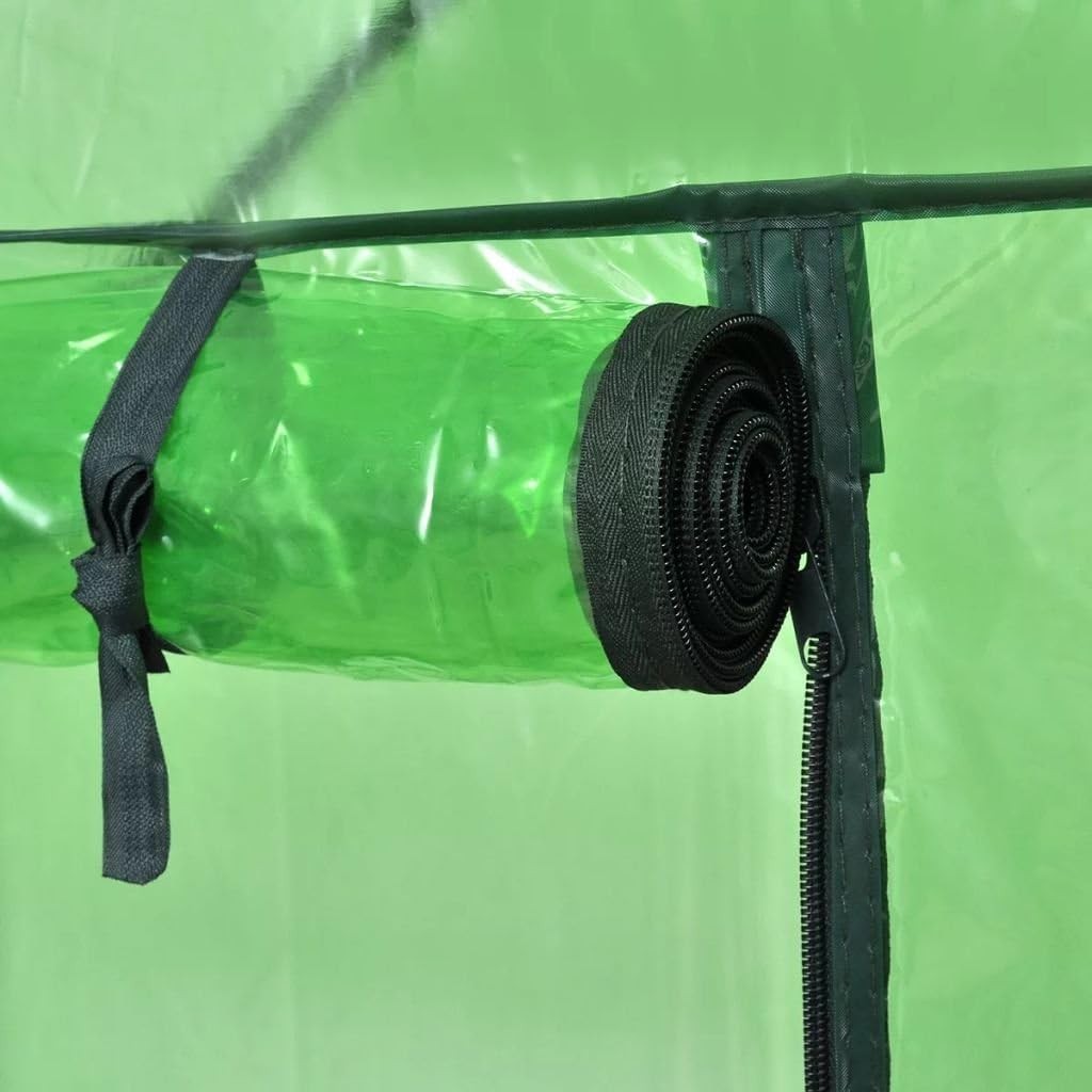 Large Walk-In Greenhouse with 4 Shelves Aluminium Frame UV Frost Resistant Cover