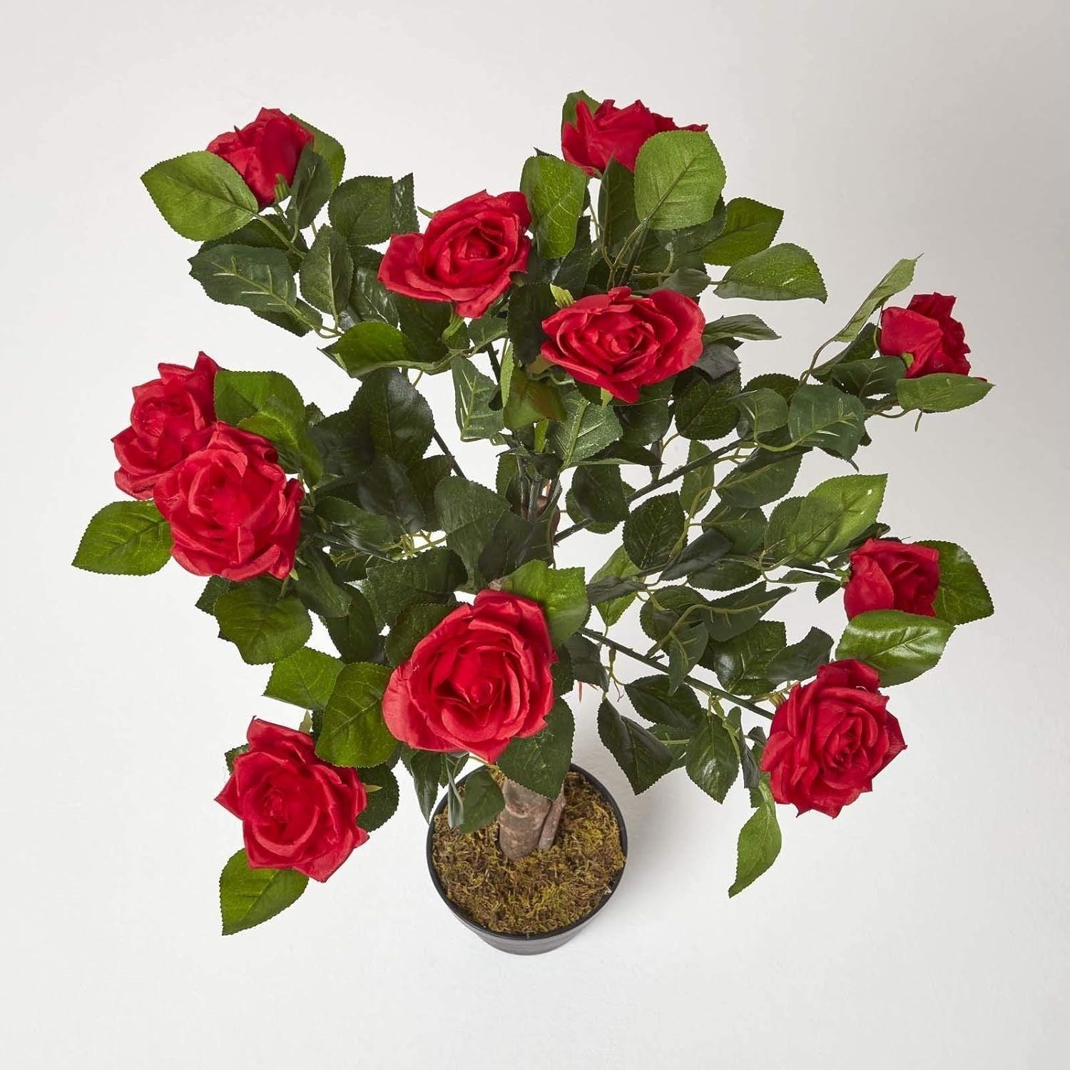 3ft Red Artificial Rose Tree Lifelike Petals & Leaves Indoor Home Wedding Decor