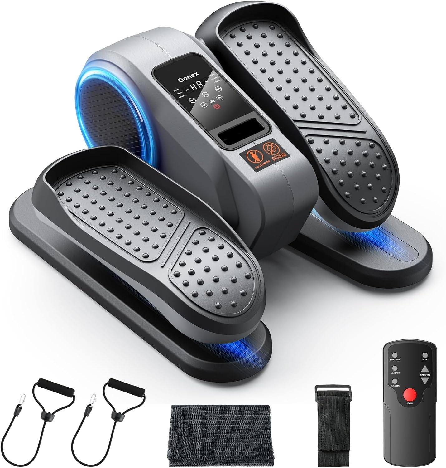Under Desk Elliptical Pedal Exerciser Quiet Remote Auto Manual 16 Speed