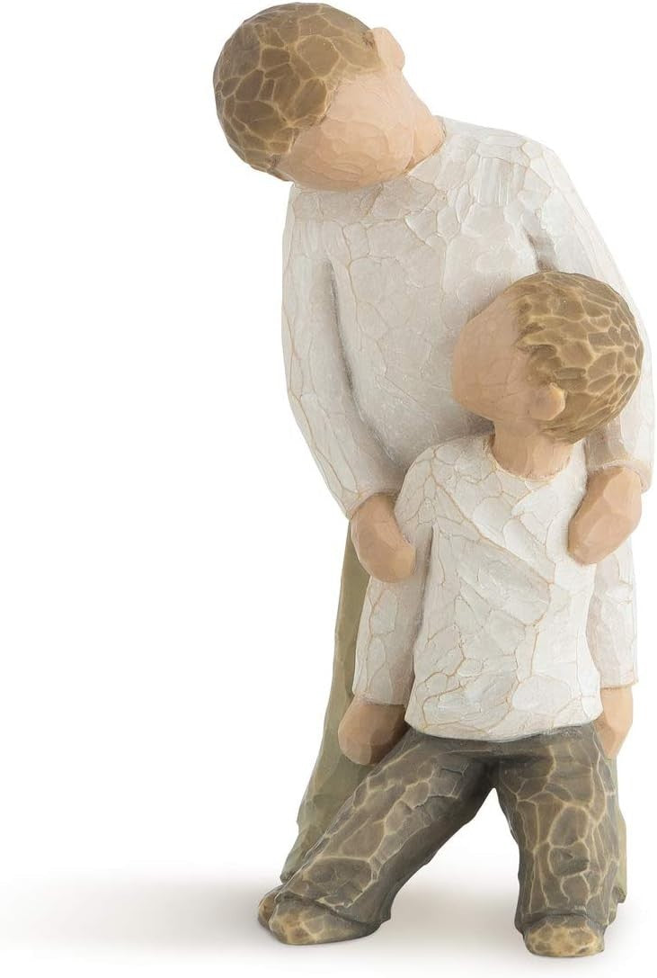 Brothers Figurine Ornament 5" Hand-Painted Resin Family Sculpture Sentimental
