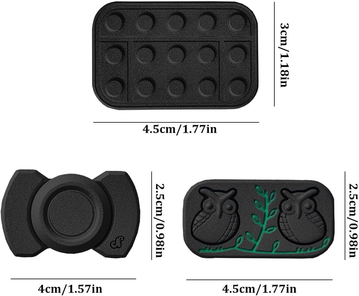 3PCS Metal Fidget Toys Set Magnetic Slider Spinner Stress Relief EDC