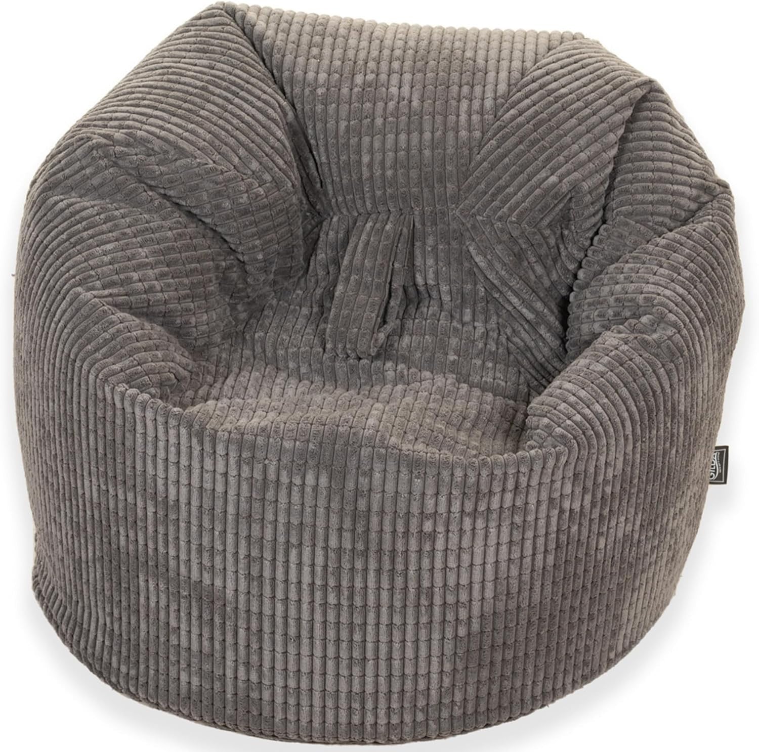 Kids Bean Bag Chair Corduroy Seat Comfy Lounge Sofa Soft Filled Grey