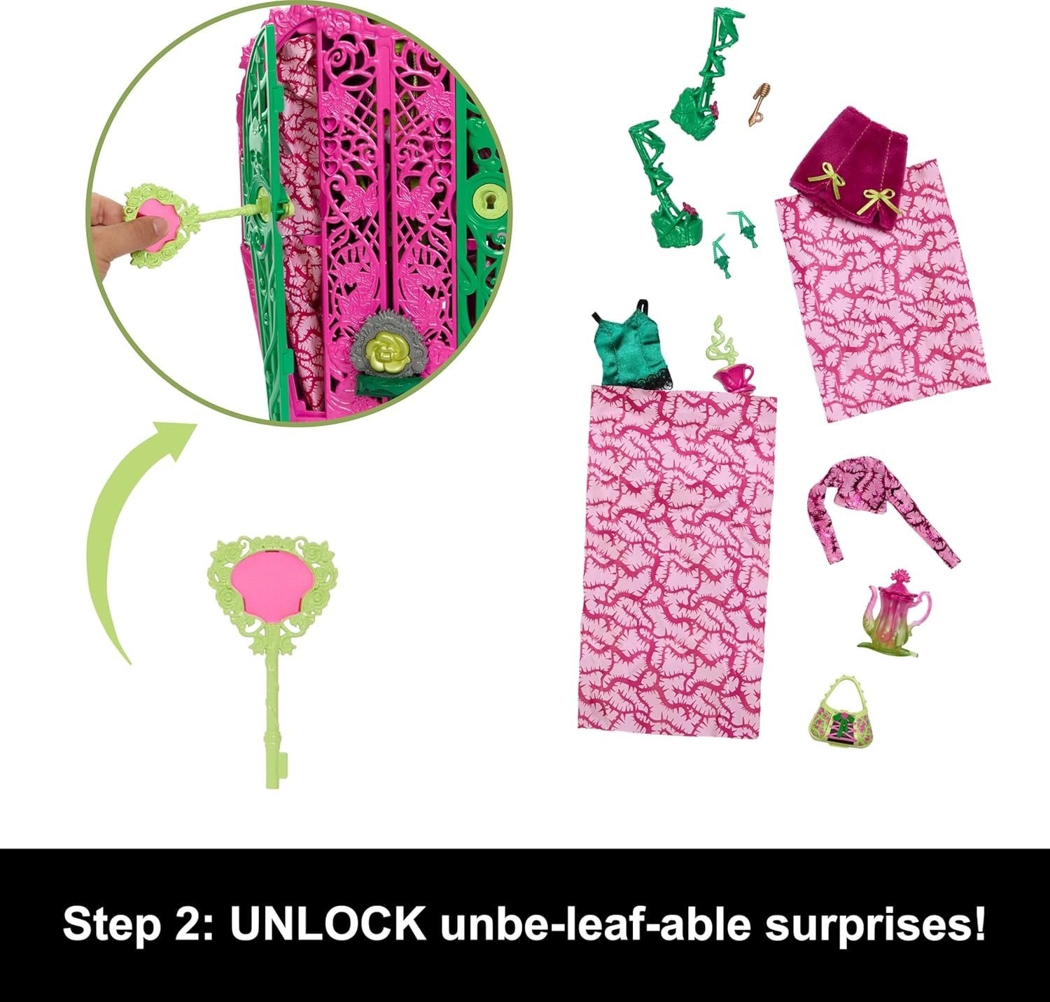 Mystery Reveal Fashion Doll Closet Set 19+ Surprises Garden Party