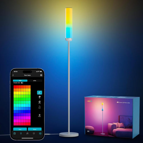 Smart RGB Corner Floor Lamp Music Sync App Control Mood Light for Living Room